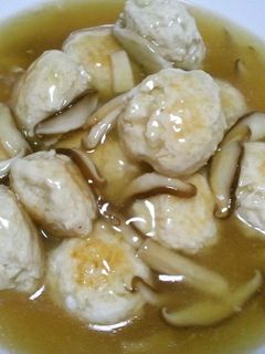 簡単ヘルシー◇えのき入り鶏団子あんかけ-レシピのメイン写真