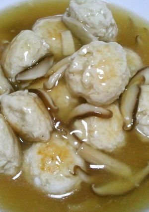 簡単ヘルシー◇えのき入り鶏団子あんかけ-レシピのメイン写真