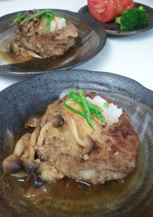 手抜きで肉汁たっぷり和風ハンバーグ-レシピのメイン写真