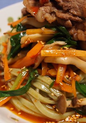 韓国風冷やしぶっかけうどん-レシピのメイン写真