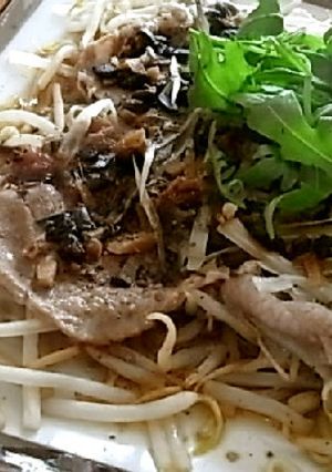 豚もやしと豆鼓のノンオイル香味レンジ蒸し-レシピのメイン写真