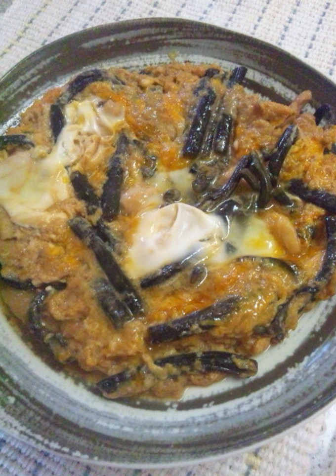 わらびと鶏肉の卵とじ-レシピのメイン写真