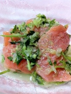 野菜ソムリエの銀鮭の春セリドレ和え-レシピのメイン写真