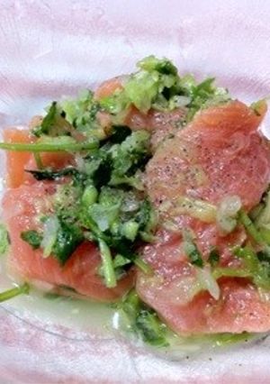 野菜ソムリエの銀鮭の春セリドレ和え-レシピのメイン写真