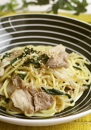 簡単！豚肉ともやしとニラの中華焼きそば♪-レシピのメイン写真