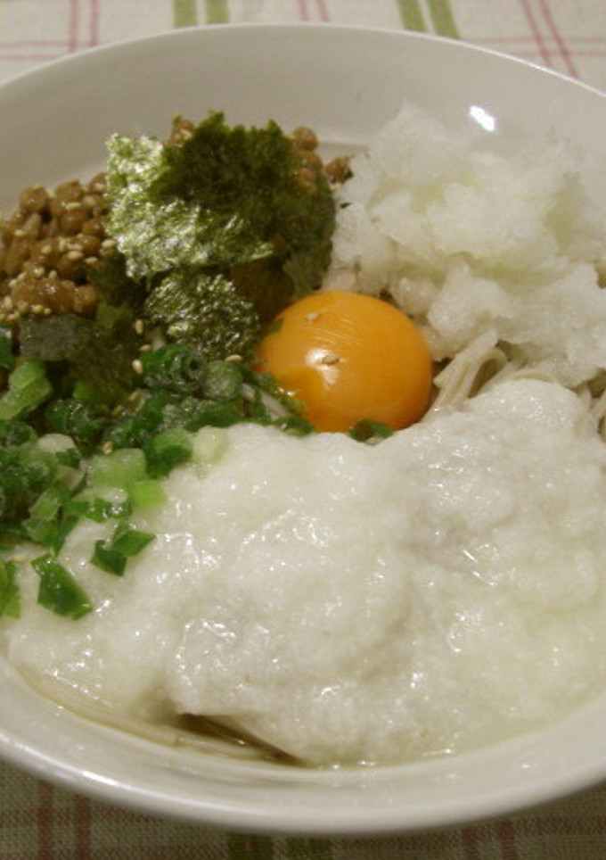 おろし納豆とろろそば-レシピのメイン写真