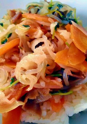 ダイエットに！野菜たっぷり豚丼-レシピのメイン写真