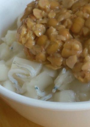 離乳食中期～◎シラス入り納豆おろしうどん-レシピのメイン写真