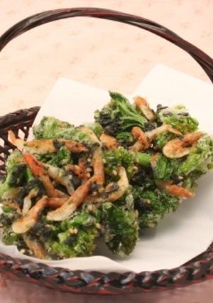 菜の花と桜海老のかき揚げ　海苔風味-レシピのメイン写真