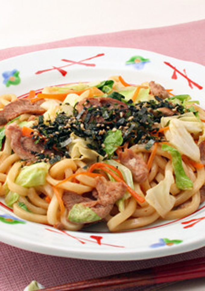 しょうゆ風味の焼きうどん-レシピのメイン写真