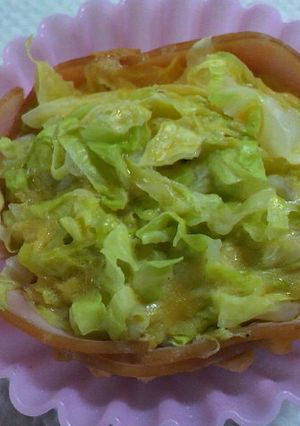 レンジde簡単☆お弁当にもキャベタマ♪-レシピのメイン写真