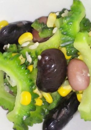 塩麹で☆お豆とゴーヤとコーン-レシピのメイン写真