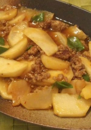 ピリ辛～！かぶの麻婆あん-レシピのメイン写真