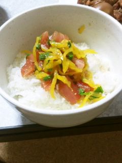 とろたく丼-レシピのメイン写真
