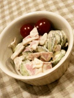 簡単♪ハムときゅうりサラダ-レシピのメイン写真