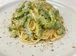 ゴーヤとブルーチーズのクリームパスタ-レシピのメイン写真