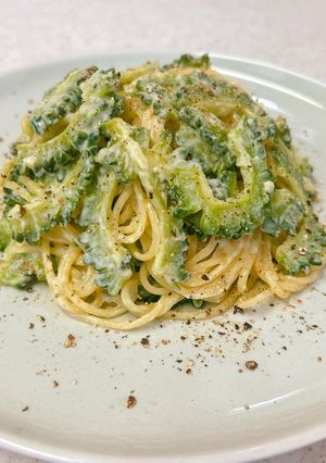 ゴーヤとブルーチーズのクリームパスタ-レシピのメイン写真