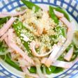 もやし絹さやハム胡麻醤油酢和え★
