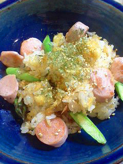 天かすとアスパラのチャーハン-レシピのメイン写真
