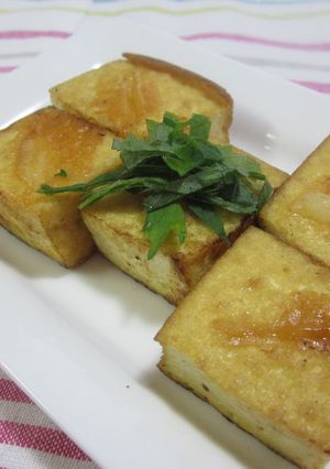 チーズを入れた厚揚げのシソ風味(^O^)-レシピのメイン写真