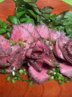 レンジで簡単♪香味野菜のローストビーフ♪-レシピのメイン写真