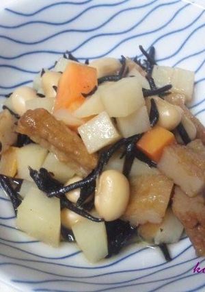♪じゃこ天入りひじきの煮物-レシピのメイン写真
