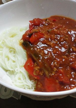 ジャージャー麺風あんかけそうめん-レシピのメイン写真