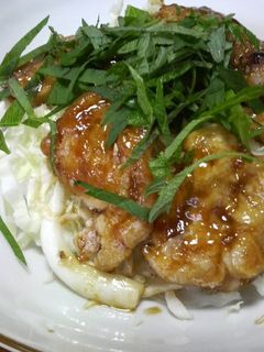 ササミのカリッと蒲焼風丼。-レシピのメイン写真