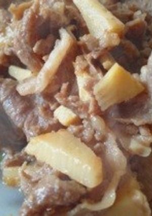 塩はいらない！ラムと糠漬け筍の旨味炒め♪-レシピのメイン写真