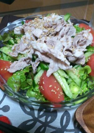 簡単★野菜どっさり冷しゃぶサラダ-レシピのメイン写真