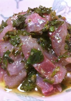 鯵の簡単バジルあえ-レシピのメイン写真