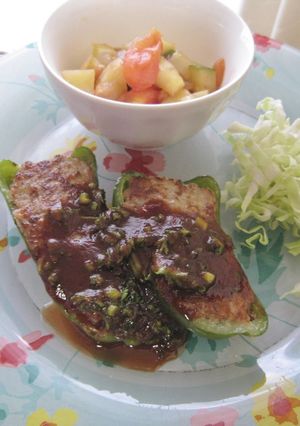 ピーマンバーグ-レシピのメイン写真