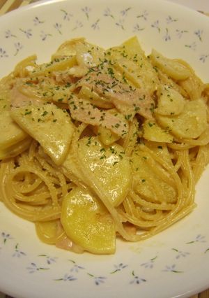 じゃがバタしょうゆクリームチーズパスタ-レシピのメイン写真