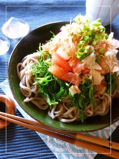 トマトとおかひじきのおろしそば-レシピのメイン写真