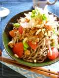 トマト納豆おろし蕎麦