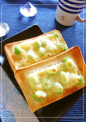 枝豆のわさびバターチーズトースト-レシピのメイン写真