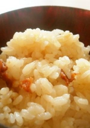 【ままともやレシピ】梅干し入り茶飯-レシピのメイン写真