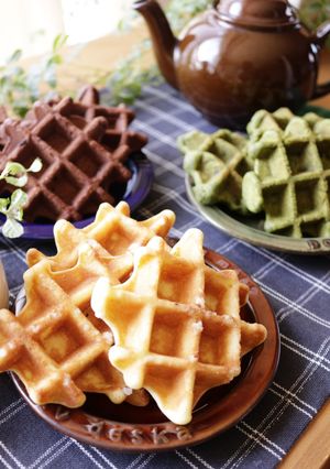 ワッフルケーキ　チョコ＆プレーン-レシピのメイン写真