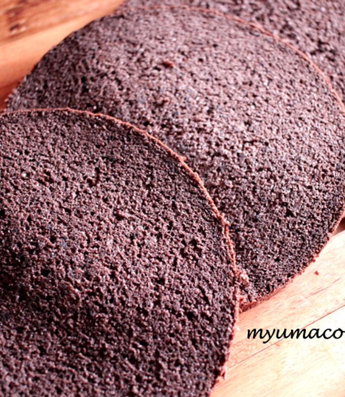 ブラックココアスポンジ 18cm by みゅまこ 【クックパッド】 簡単