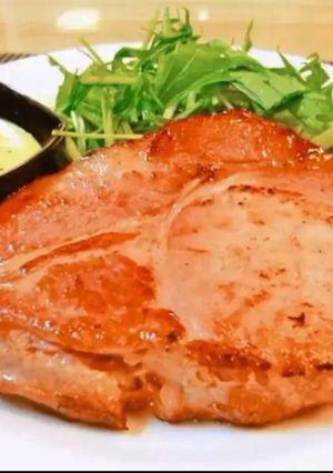 ハムステーキ☆ハニーマスタードソースで♪-レシピのメイン写真