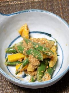 インゲンとパプリカの胡麻和え-レシピのメイン写真