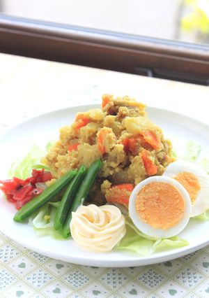 カレー味☆フライパンで作るヘルシーおから-レシピのメイン写真