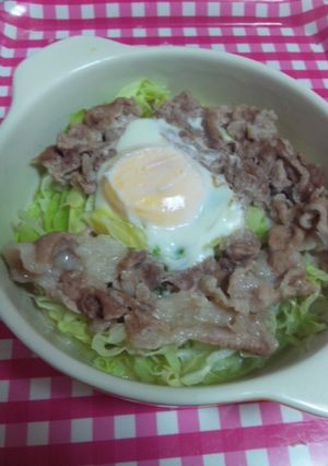 超簡単ヘルシー！！キャベツと豚肉蒸し☆-レシピのメイン写真