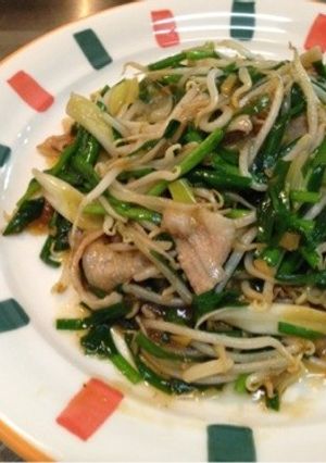 シャキッと‼豚バラニラもやし炒め♪-レシピのメイン写真