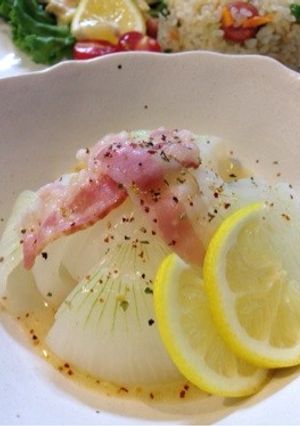 まるごと新玉ねぎのレンジ蒸し-レシピのメイン写真