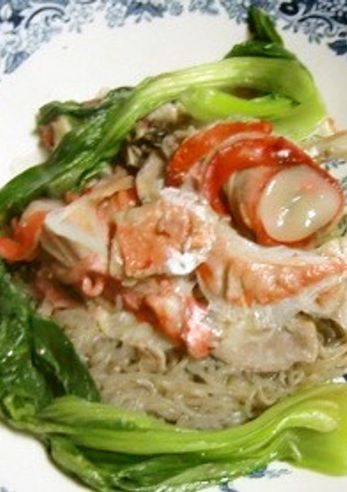 金目鯛のあらと青梗菜・白滝の醤油煮-レシピのメイン写真
