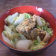 アジア風サーモン真丈とろーり白菜あんがけ