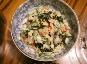 リメイク焼き鮭♪ＤＥ♪きゅうりサラダ-レシピのメイン写真