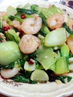 海老と青梗菜のピリ辛炒め-レシピのメイン写真