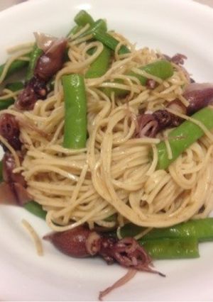 ホタルイカといんげんの焼きそば-レシピのメイン写真